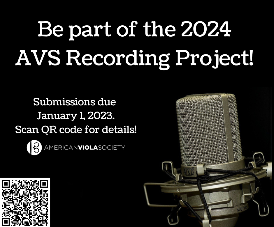 2024 AVS Recording Project submissions due January 1