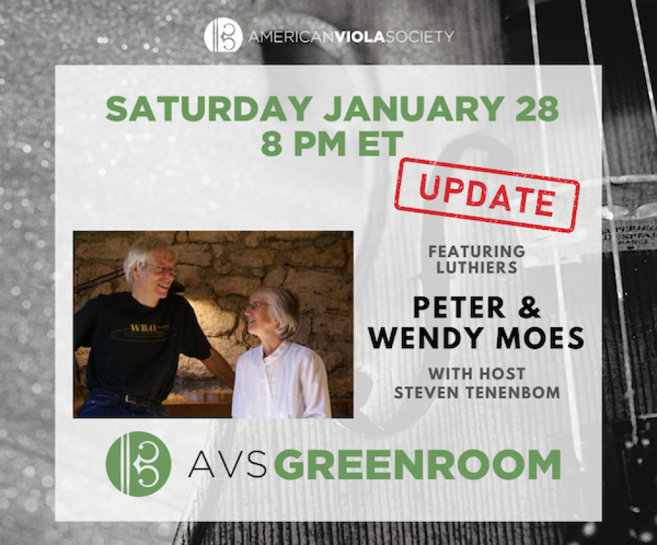AVS Greenroom with Peter and Wendy Moes