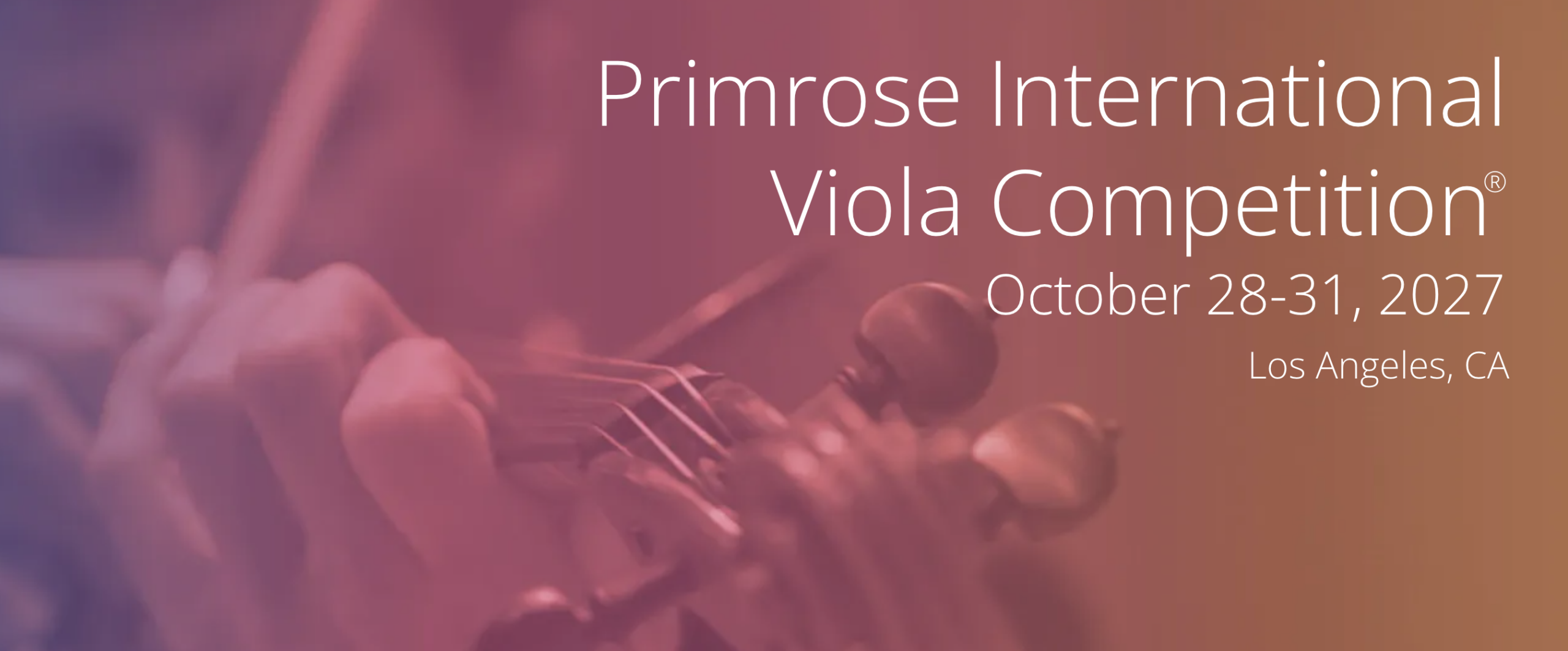 Announcing the 2027 Primrose International Viola Competition